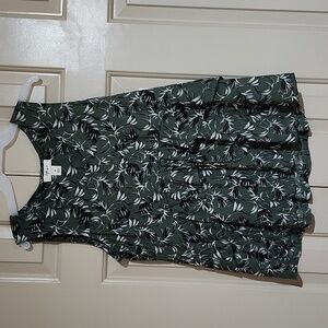 Style & Co. Olive Leaf Print Top